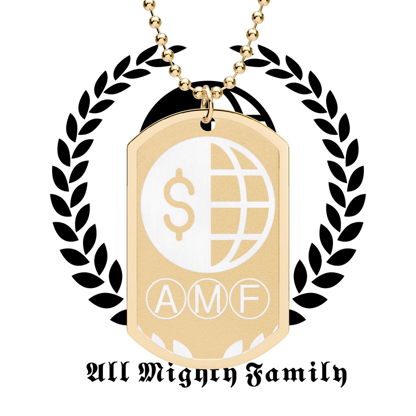 All Mighty Family (AMF) Pendant- Dog Tag Necklace