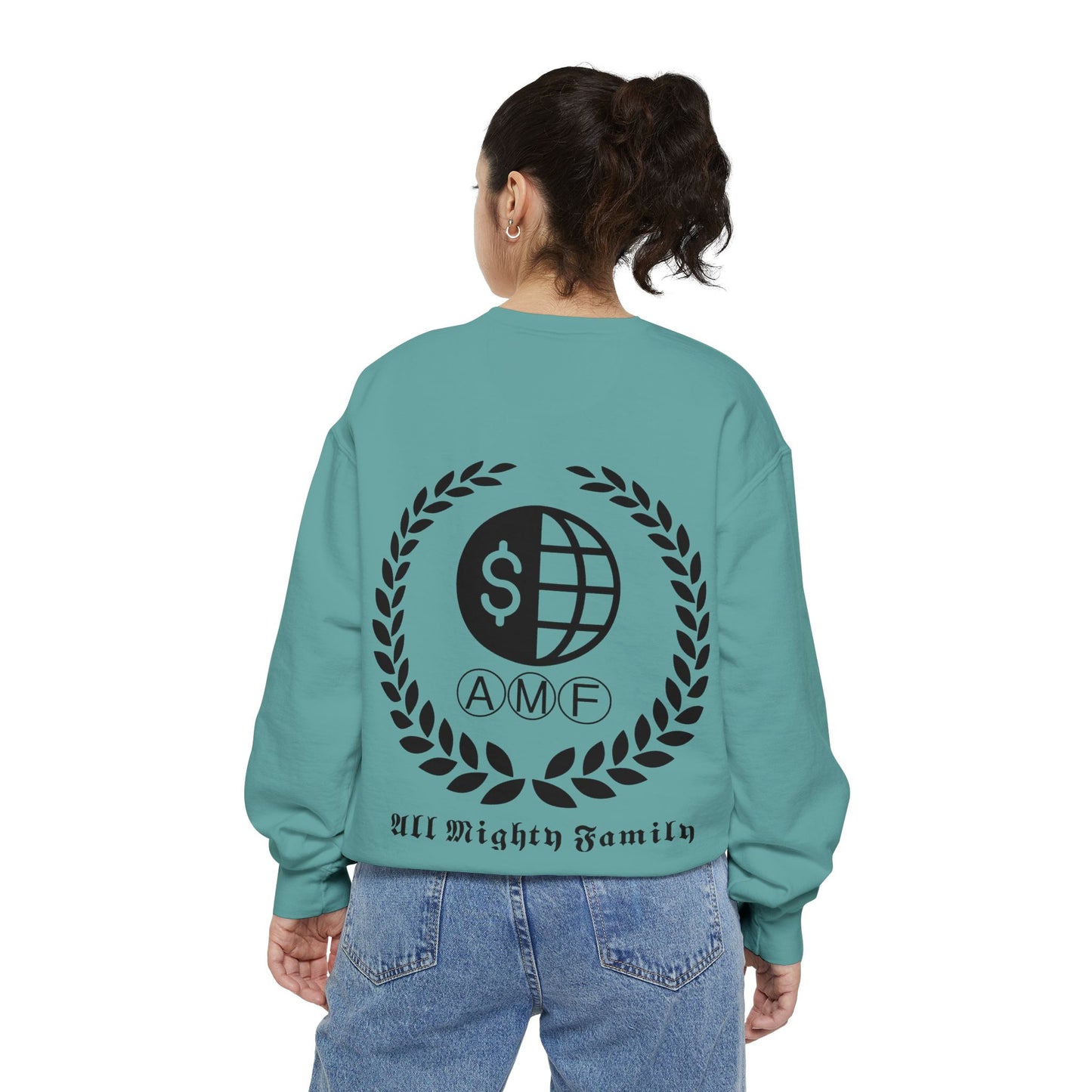 Skull Crest Sweatshirt — All Mighty Family Graphic Crewneck