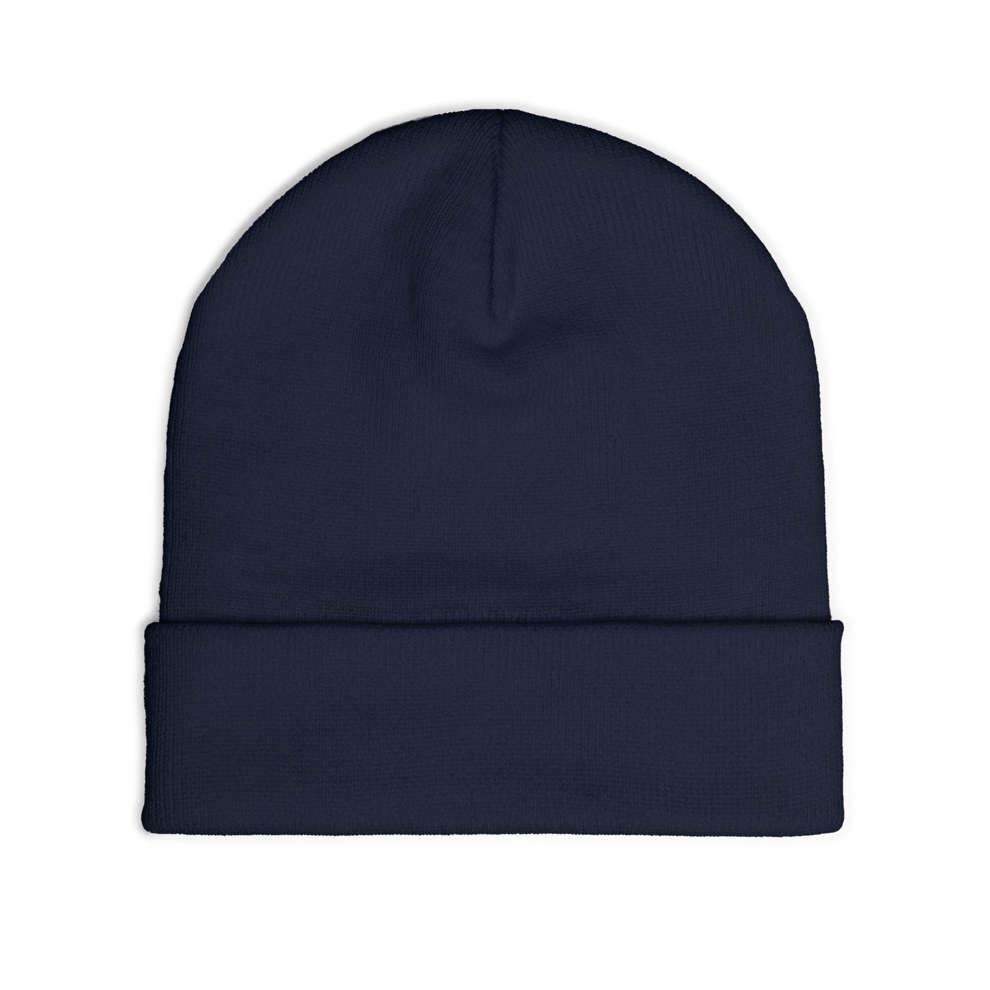 Embroidered Mystic Eye Knit Beanie — Purple & Gold Spiritual Winter Hat