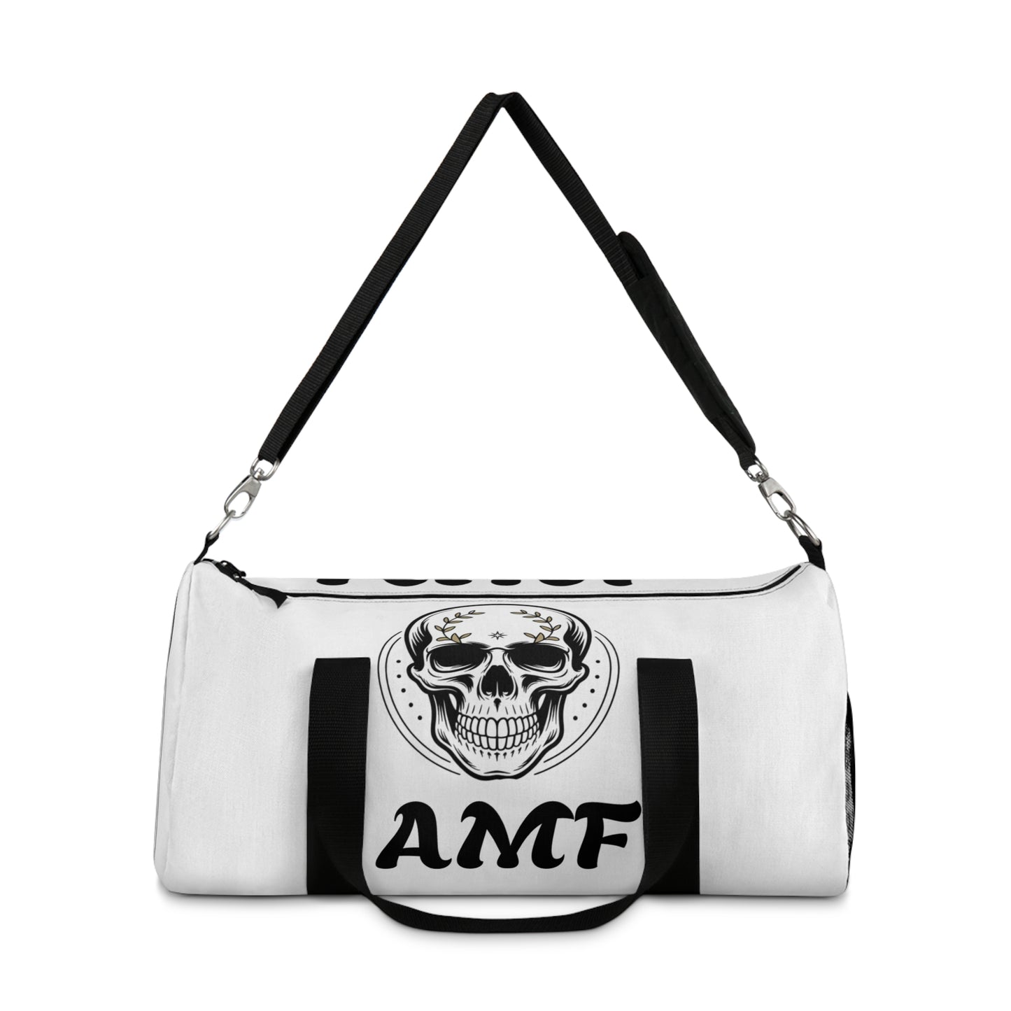 Skull AMF Graphic Duffel Bag – Gothic Travel & Gym Bag