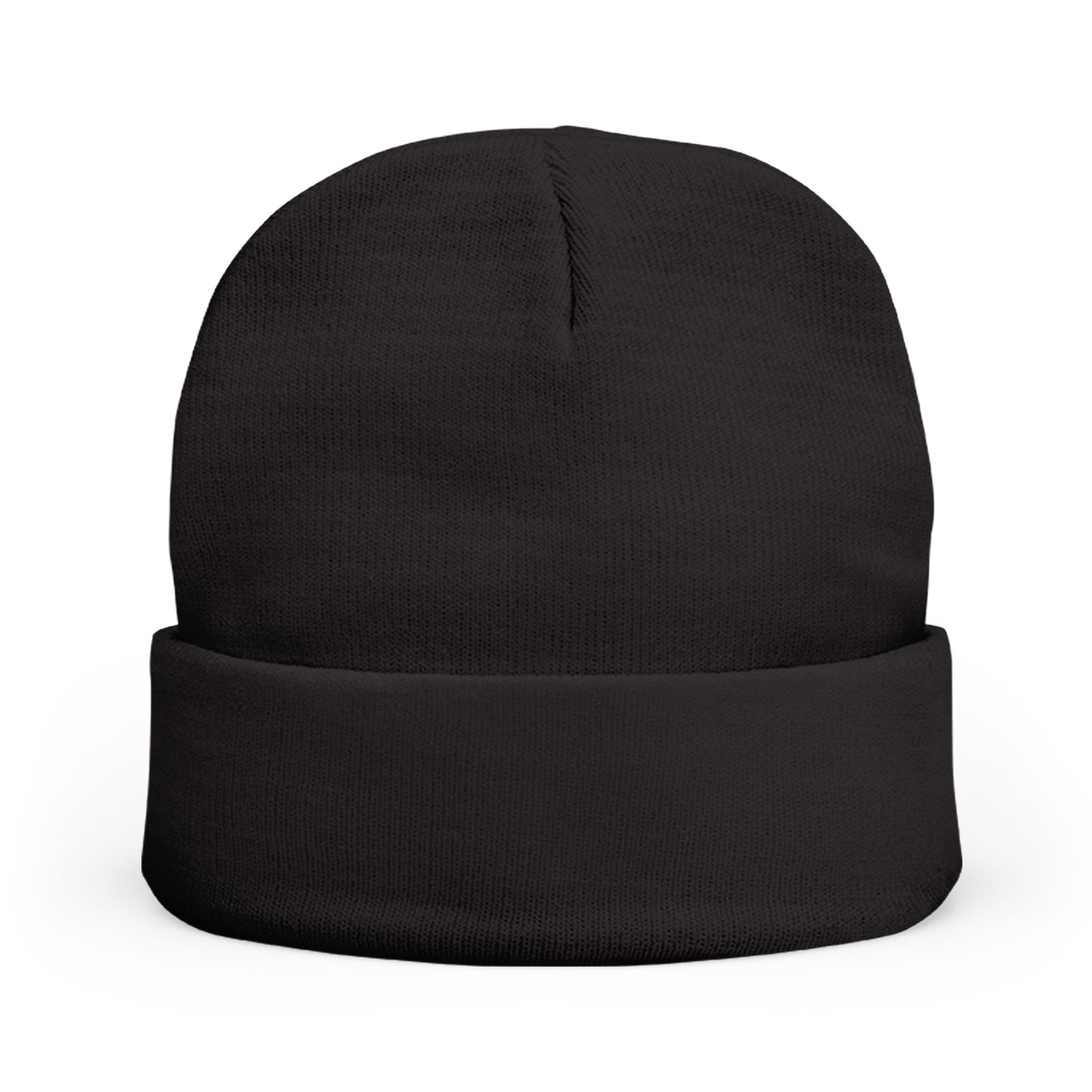 Embroidered Mystic Eye Knit Beanie — Purple & Gold Spiritual Winter Hat