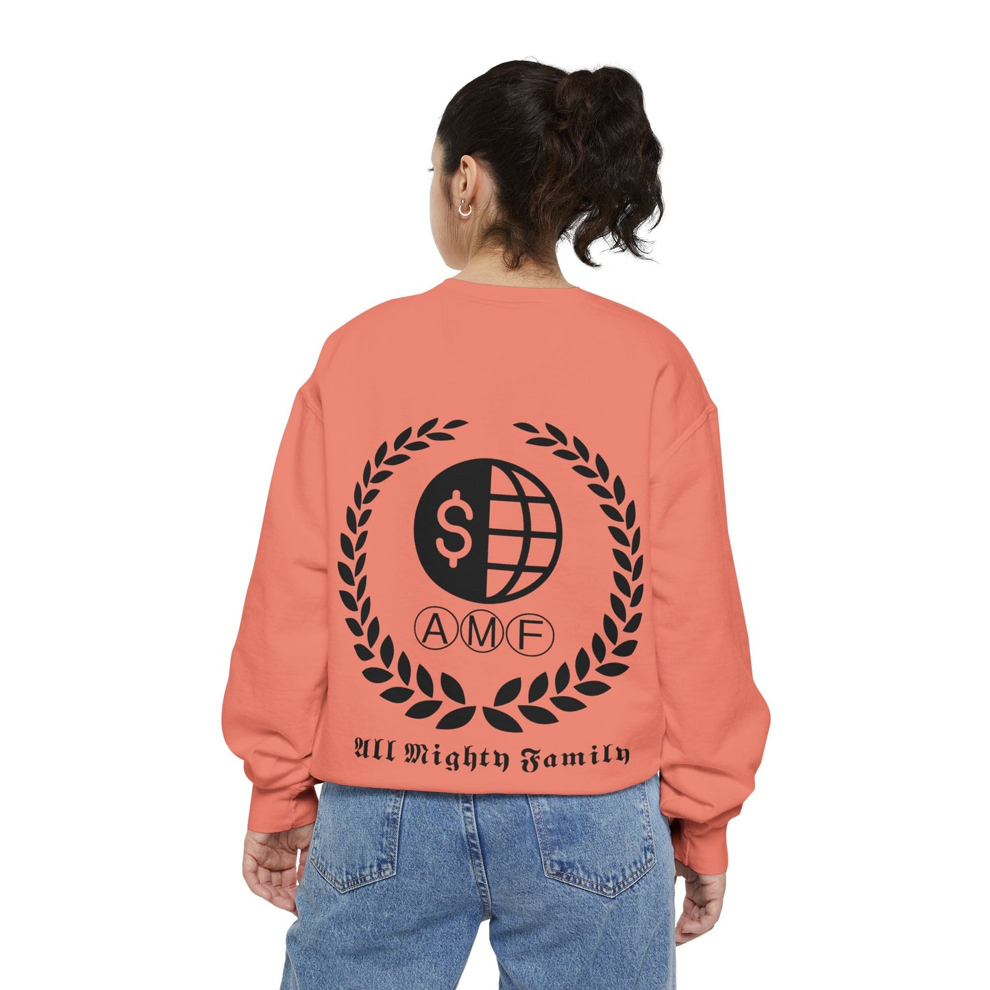 Skull Crest Sweatshirt — All Mighty Family Graphic Crewneck