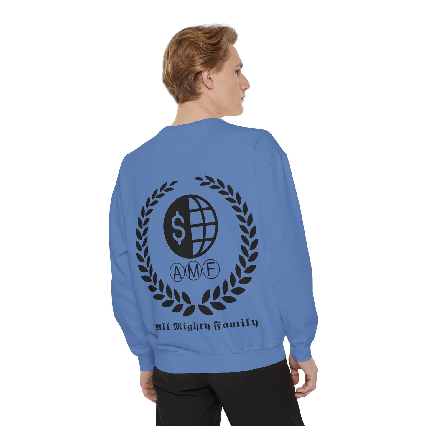 Skull Crest Sweatshirt — All Mighty Family Graphic Crewneck