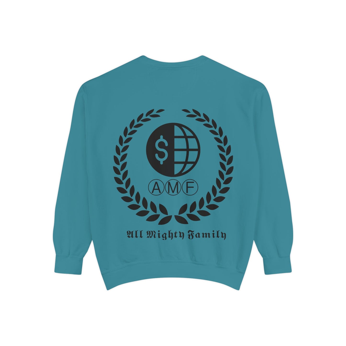 Skull Crest Sweatshirt — All Mighty Family Graphic Crewneck