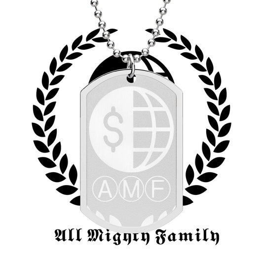 All Mighty Family (AMF) Pendant- Dog Tag Necklace