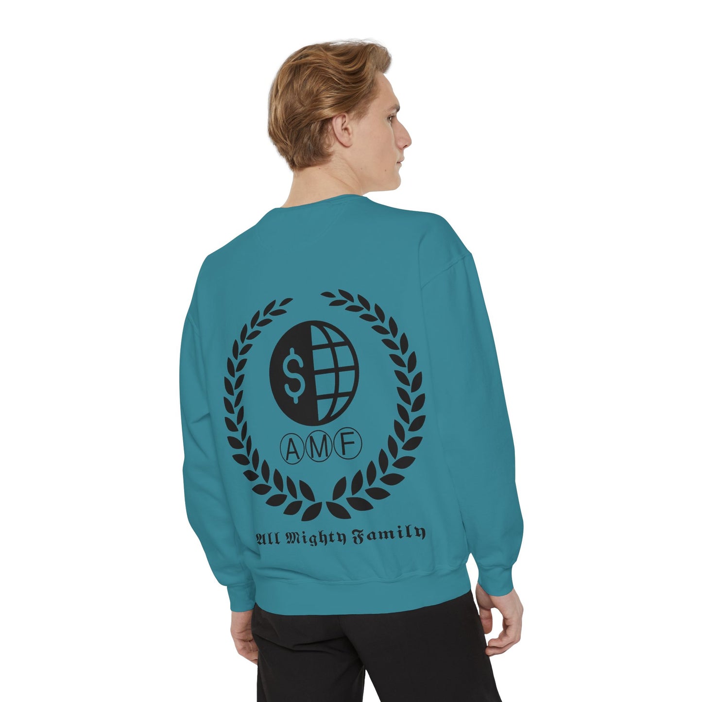 Skull Crest Sweatshirt — All Mighty Family Graphic Crewneck