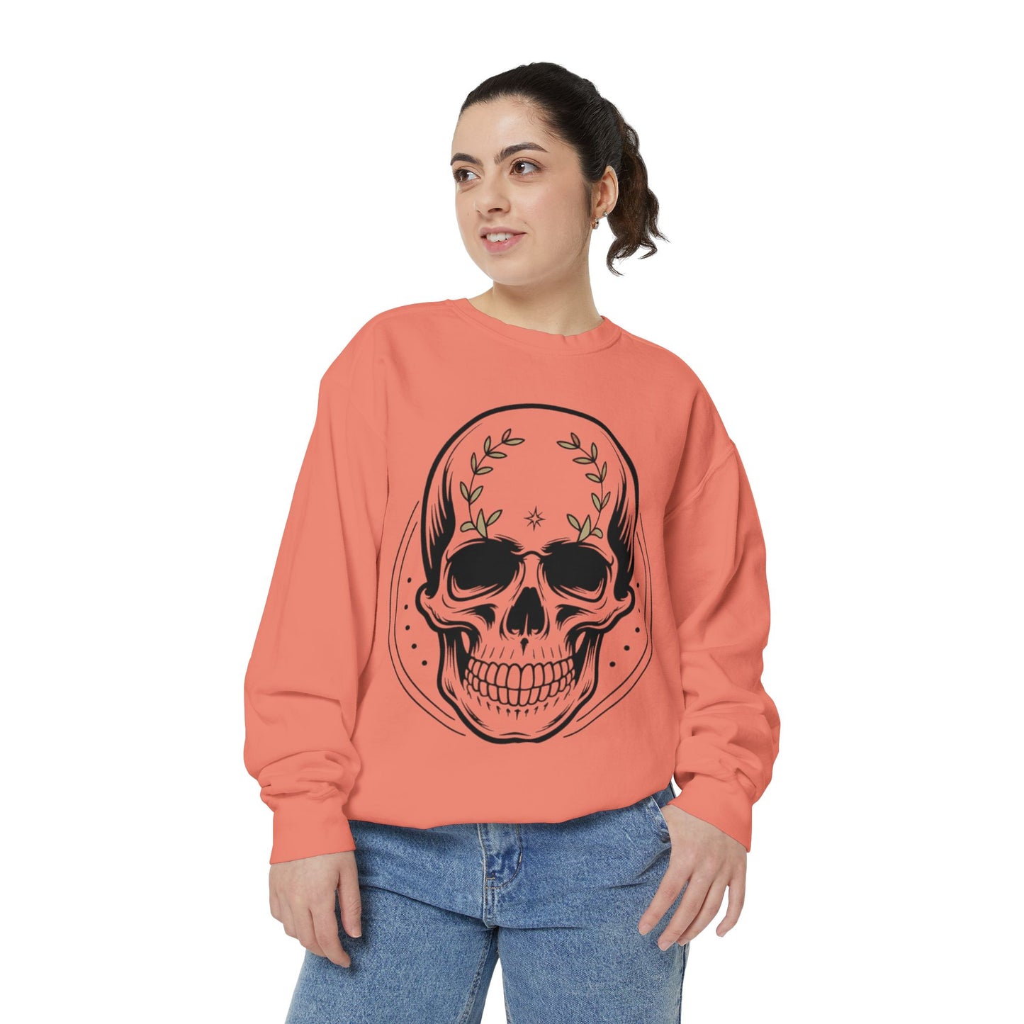Skull Crest Sweatshirt — All Mighty Family Graphic Crewneck