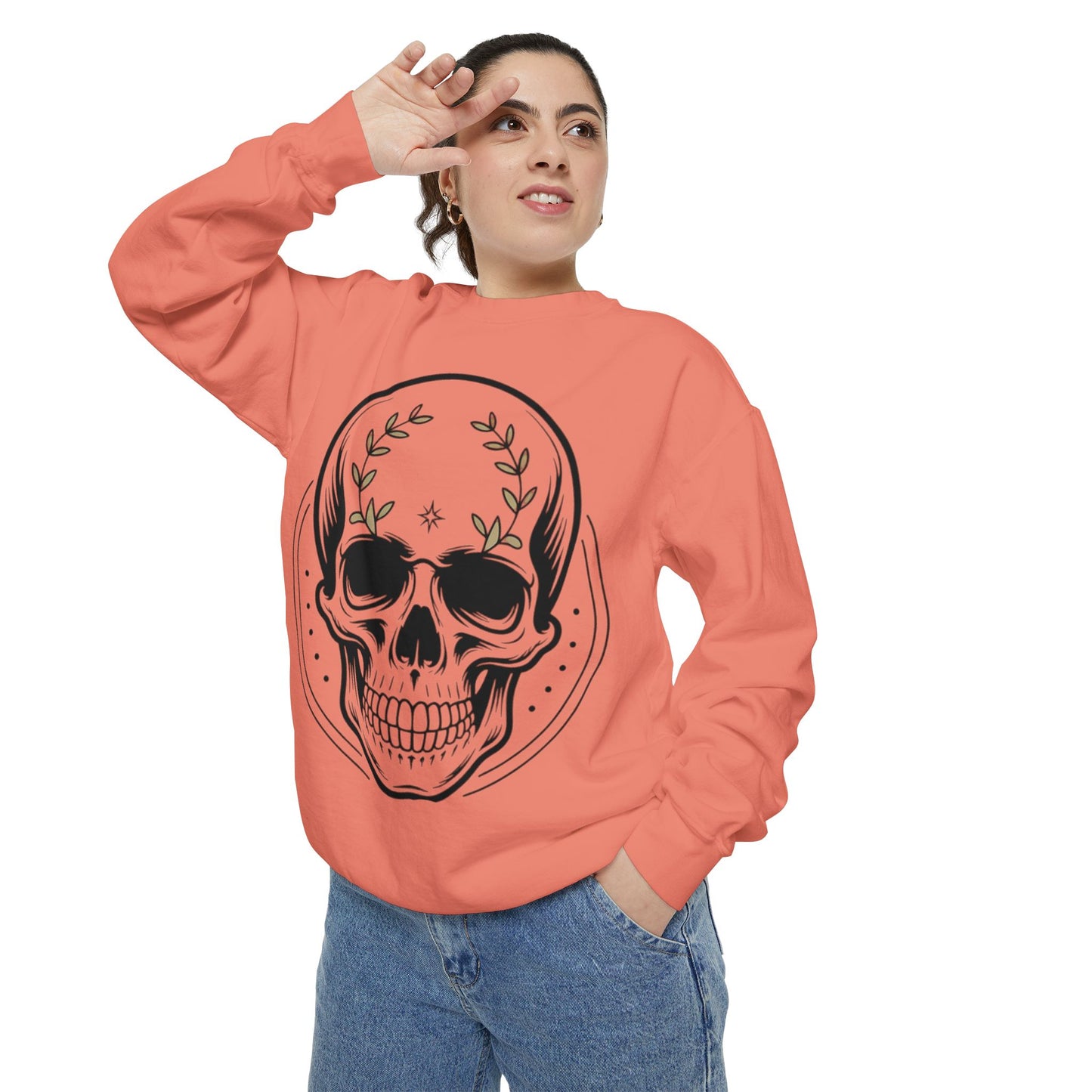 Skull Crest Sweatshirt — All Mighty Family Graphic Crewneck