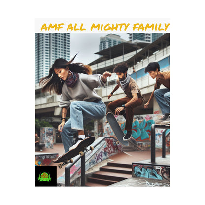 Skateboarding Lifestyle Poster - AMF All Mighty Family