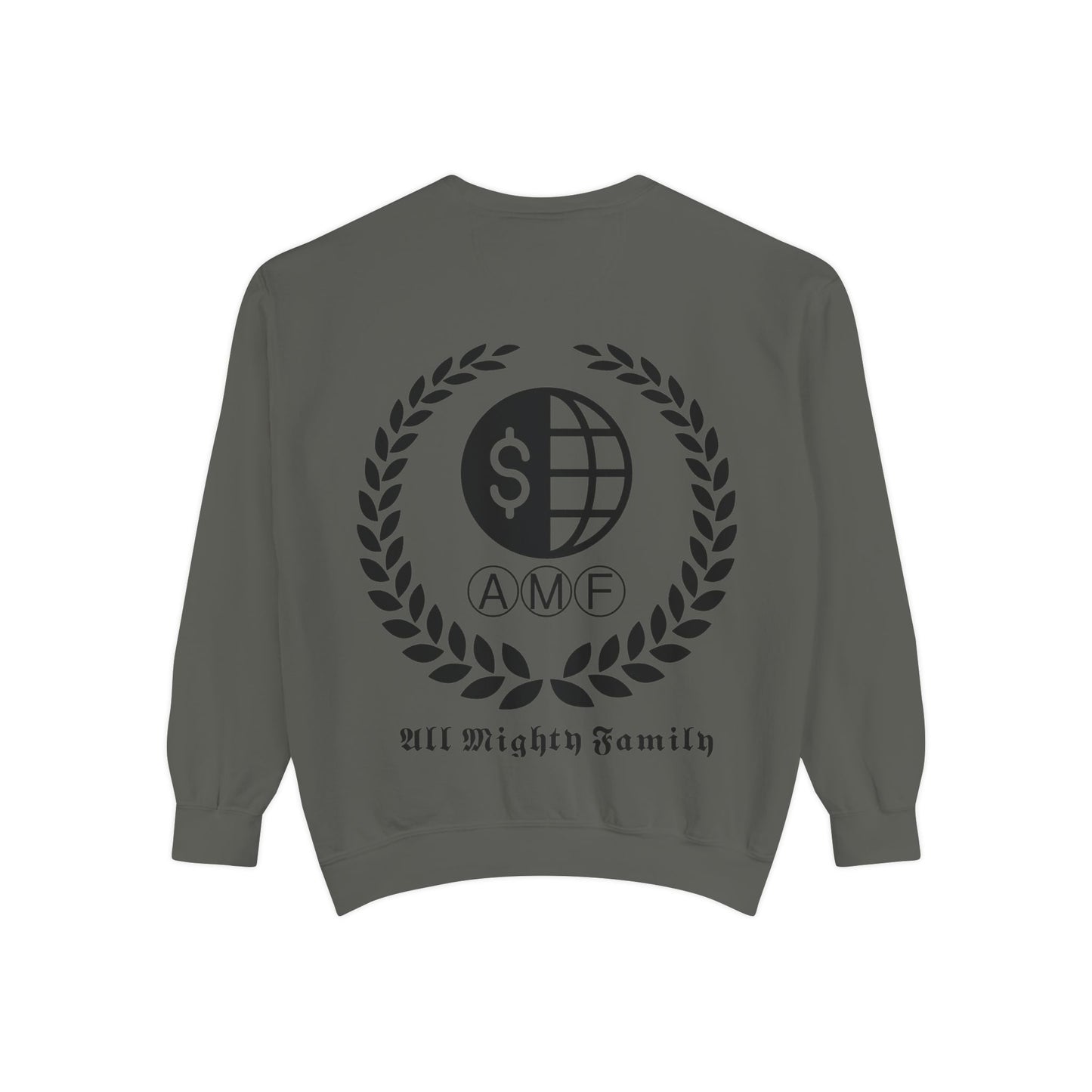 Skull Crest Sweatshirt — All Mighty Family Graphic Crewneck