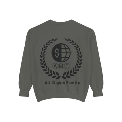 Skull Crest Sweatshirt — All Mighty Family Graphic Crewneck