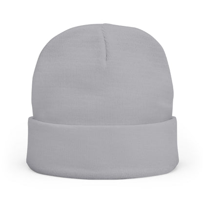 Embroidered Mystic Eye Knit Beanie — Purple & Gold Spiritual Winter Hat