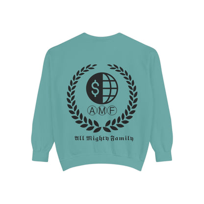 Skull Crest Sweatshirt — All Mighty Family Graphic Crewneck