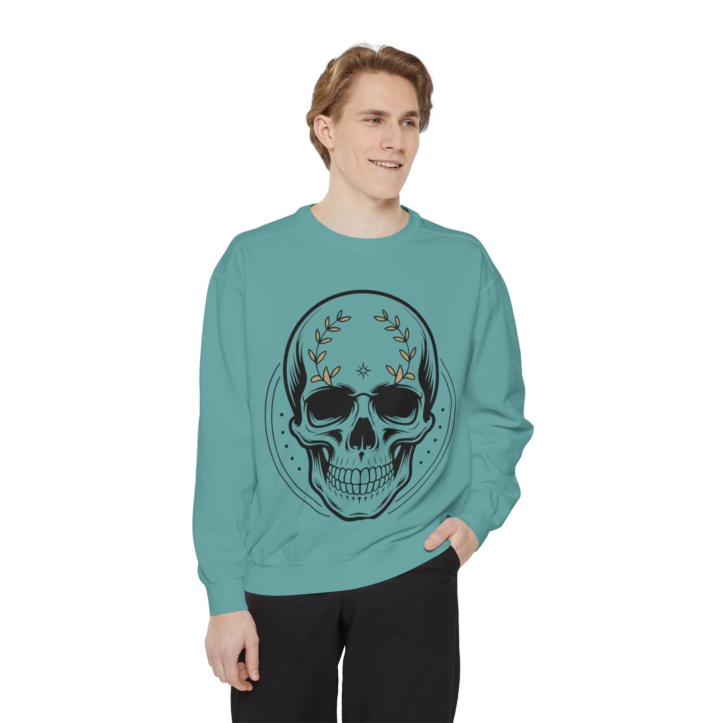 Skull Crest Sweatshirt — All Mighty Family Graphic Crewneck