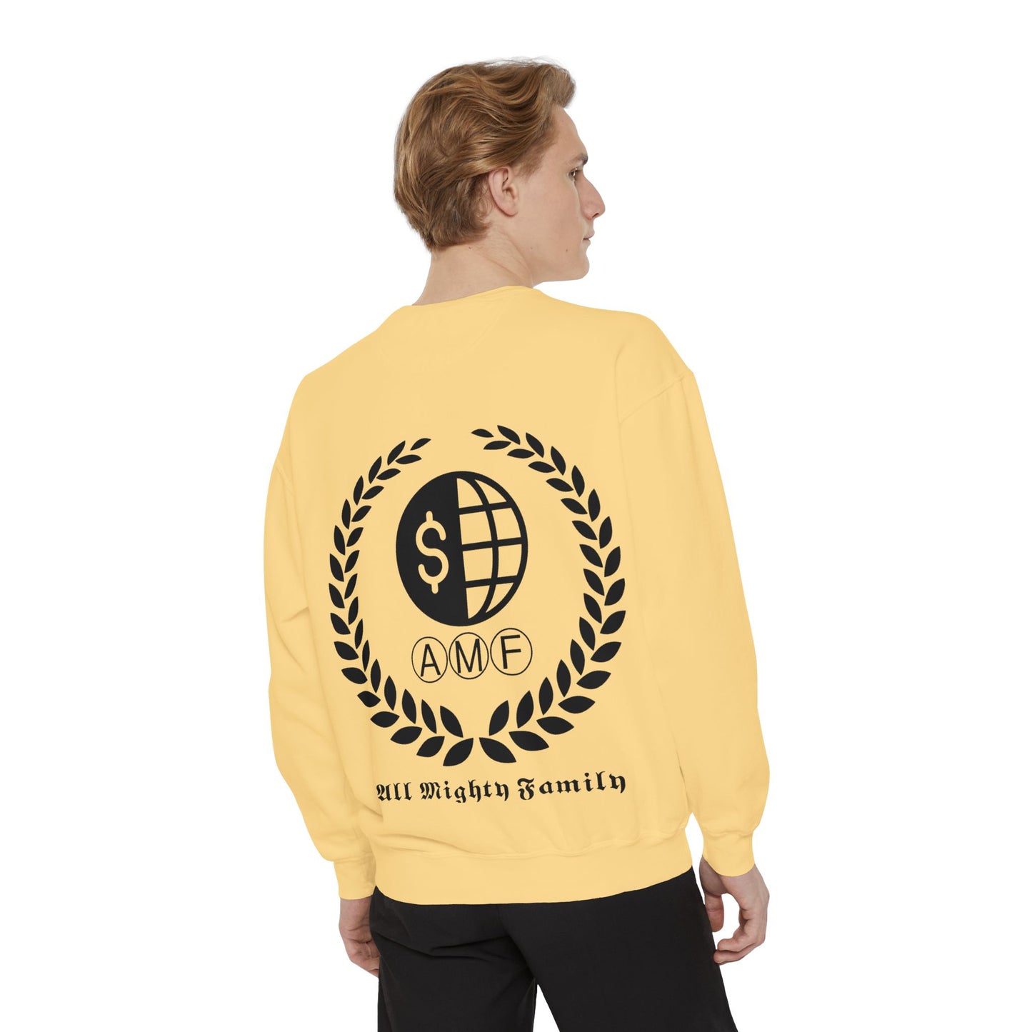 Skull Crest Sweatshirt — All Mighty Family Graphic Crewneck