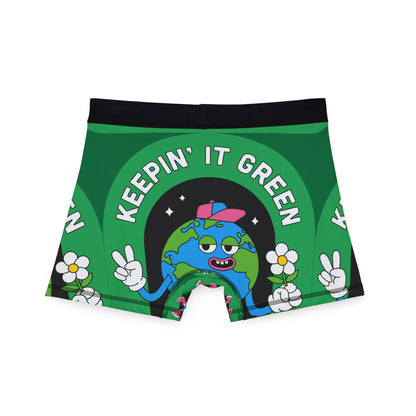 Keepin' It Green Boxer Shorts — Eco Earth Graphic Men's Boxers