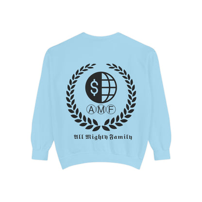 Skull Crest Sweatshirt — All Mighty Family Graphic Crewneck