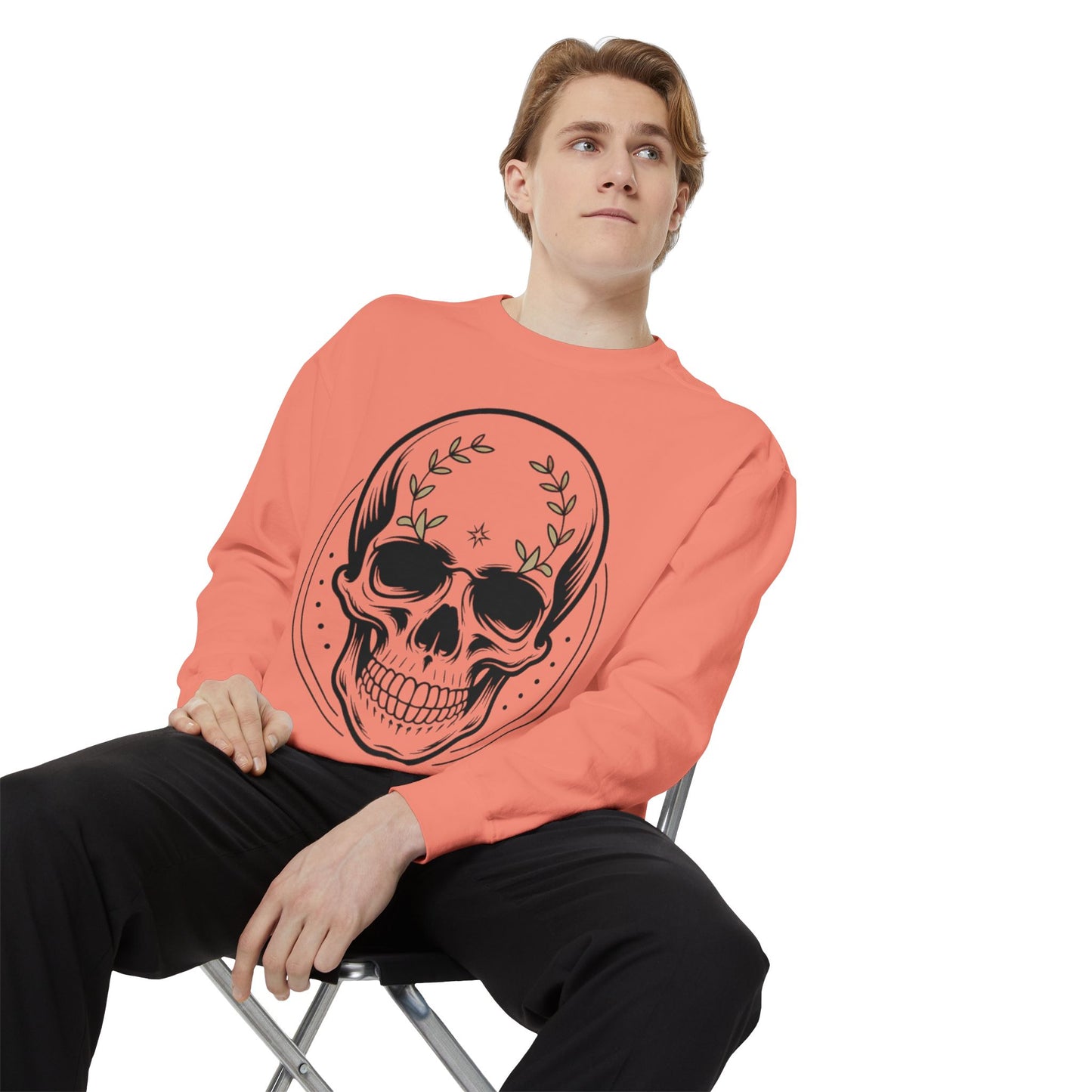 Skull Crest Sweatshirt — All Mighty Family Graphic Crewneck