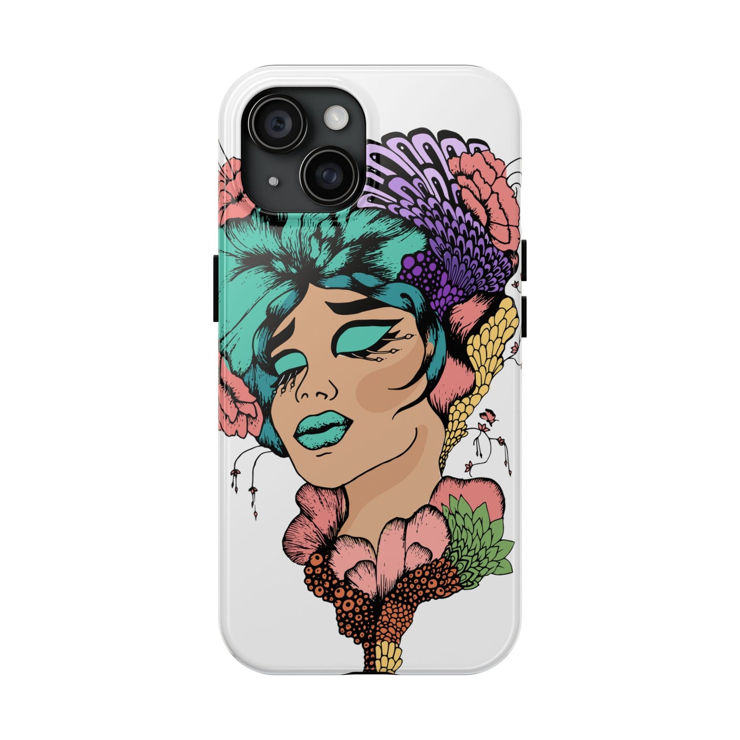 Colorful Artistic AMF Phone Cases - Unique Floral Phone Covers, Tough Cases for Women, Phone Accessories, Gifts for Her, Trendy Tech