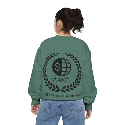 Skull Crest Sweatshirt — All Mighty Family Graphic Crewneck