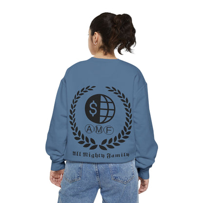 Skull Crest Sweatshirt — All Mighty Family Graphic Crewneck