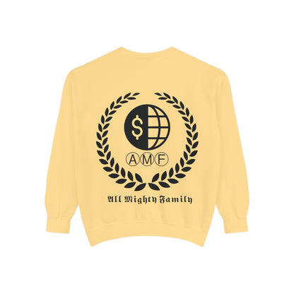 Skull Crest Sweatshirt — All Mighty Family Graphic Crewneck