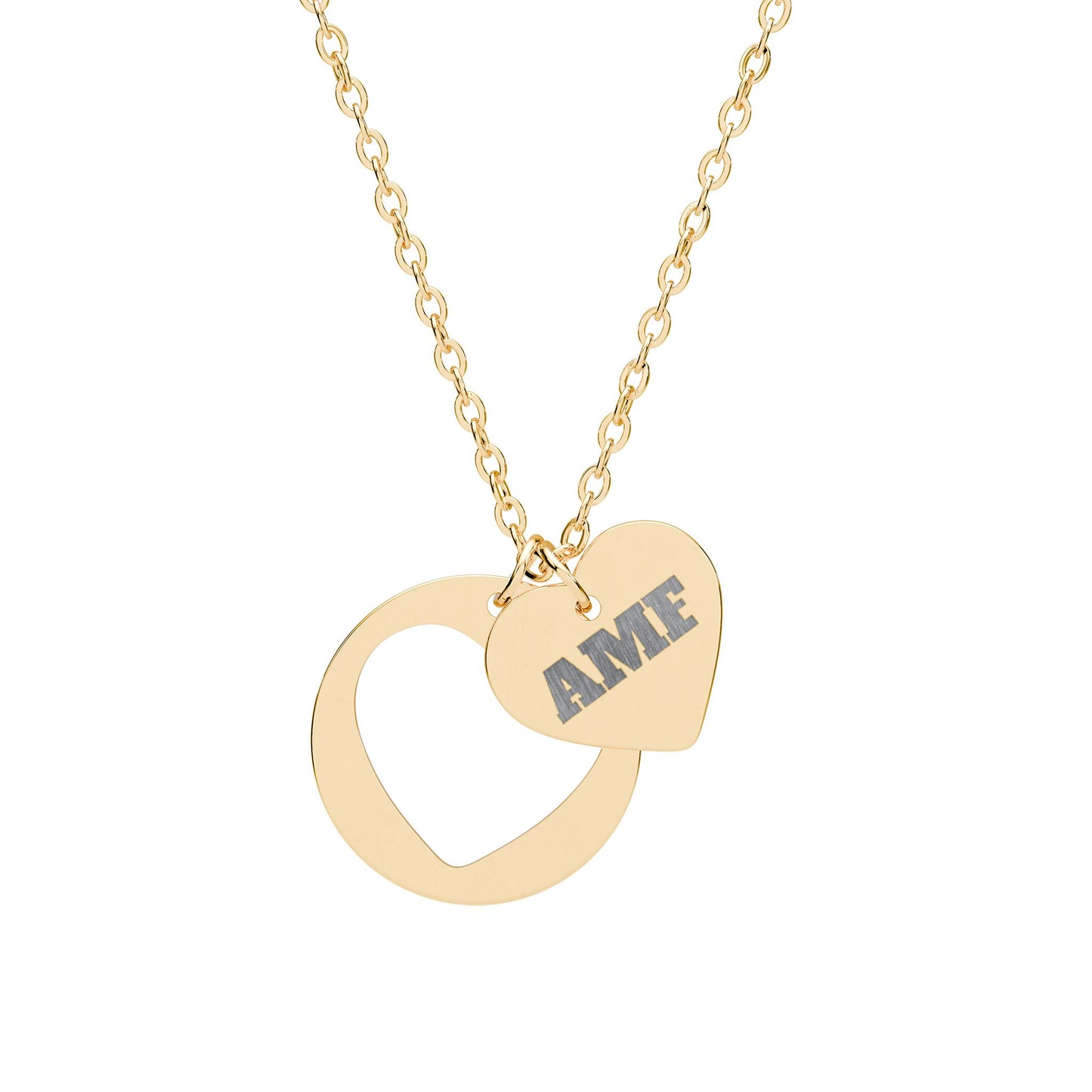 Heart Cutout Necklace (Engraving)