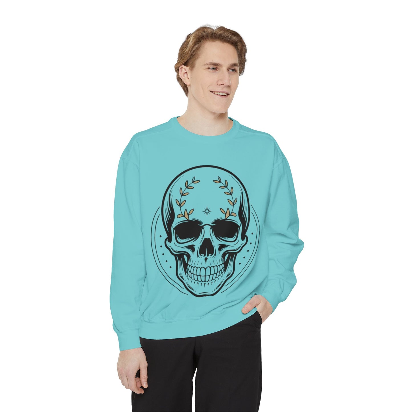 Skull Crest Sweatshirt — All Mighty Family Graphic Crewneck