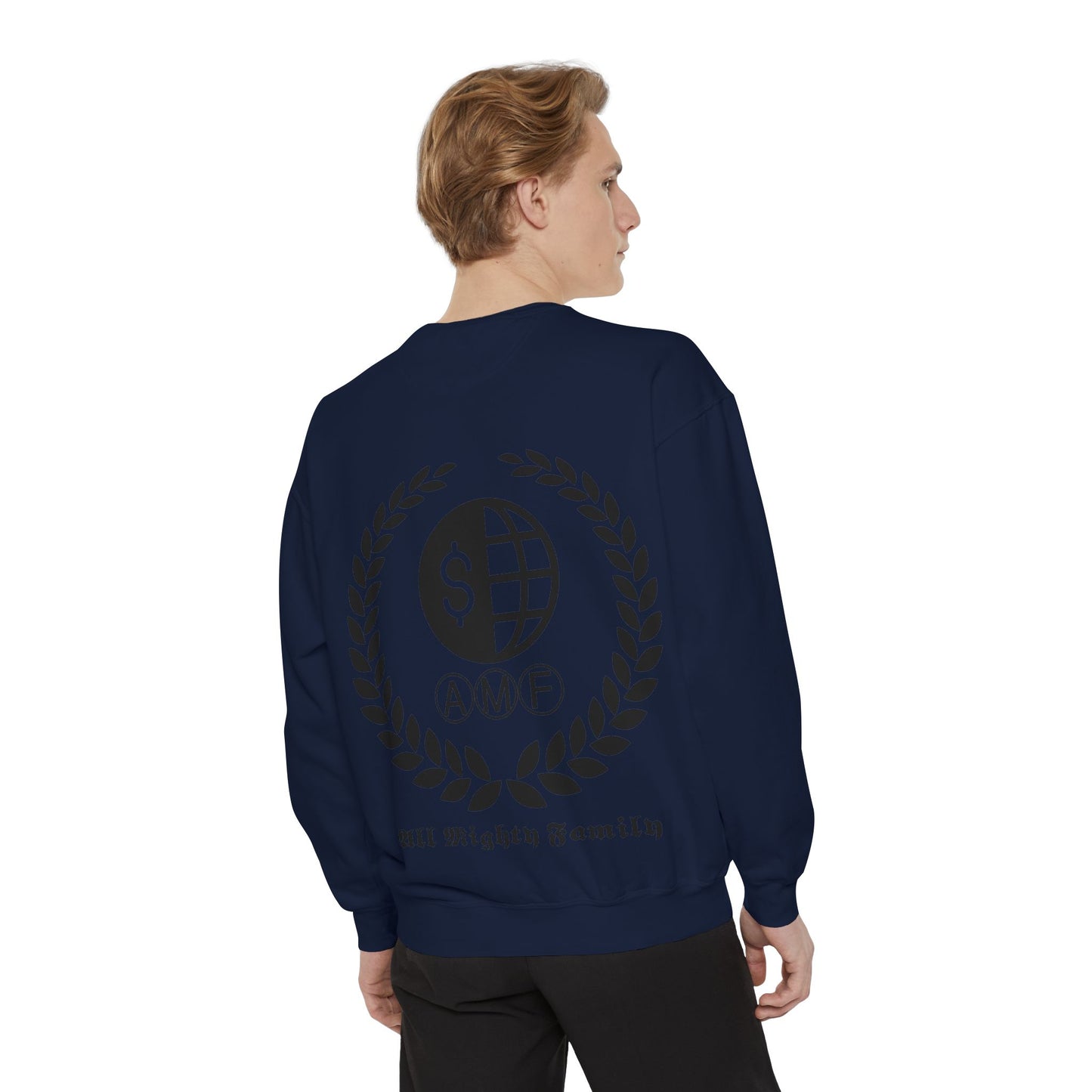 Skull Crest Sweatshirt — All Mighty Family Graphic Crewneck
