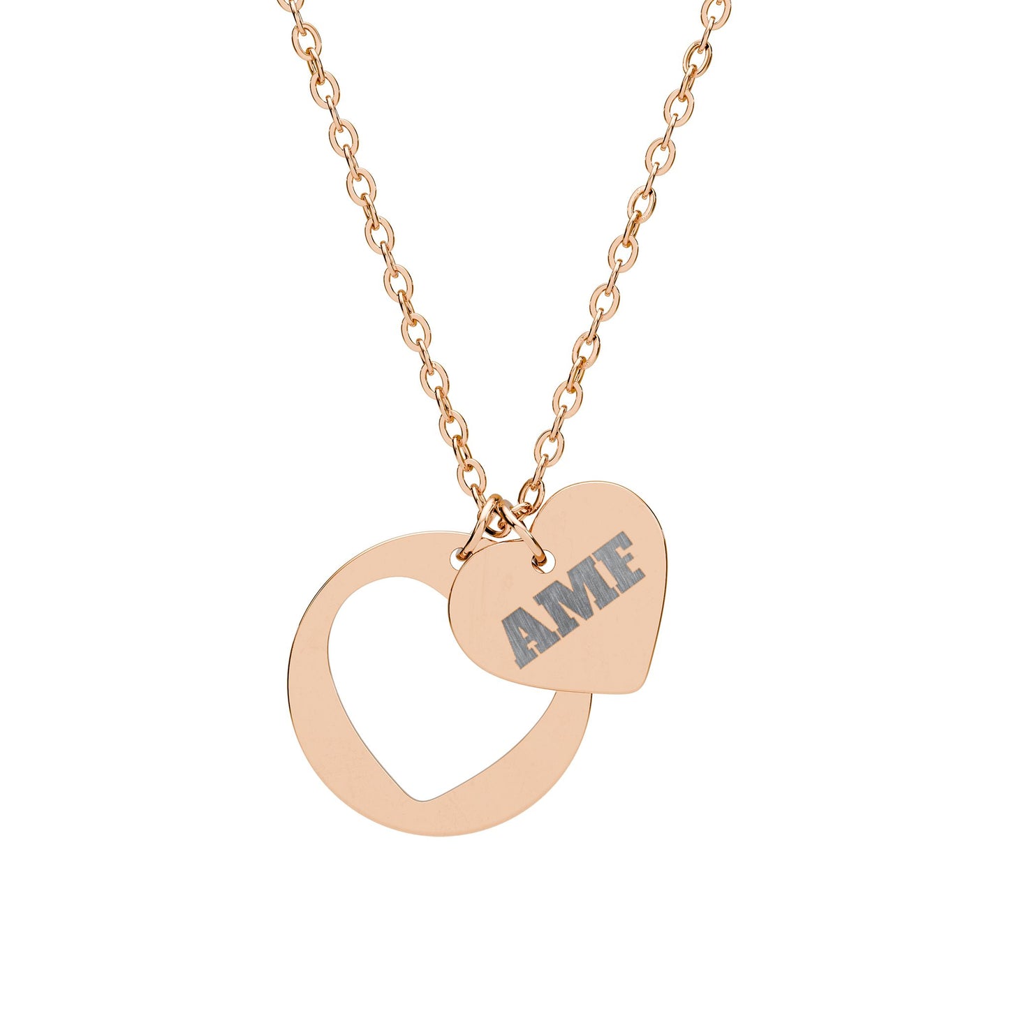 Heart Cutout Necklace (Engraving)