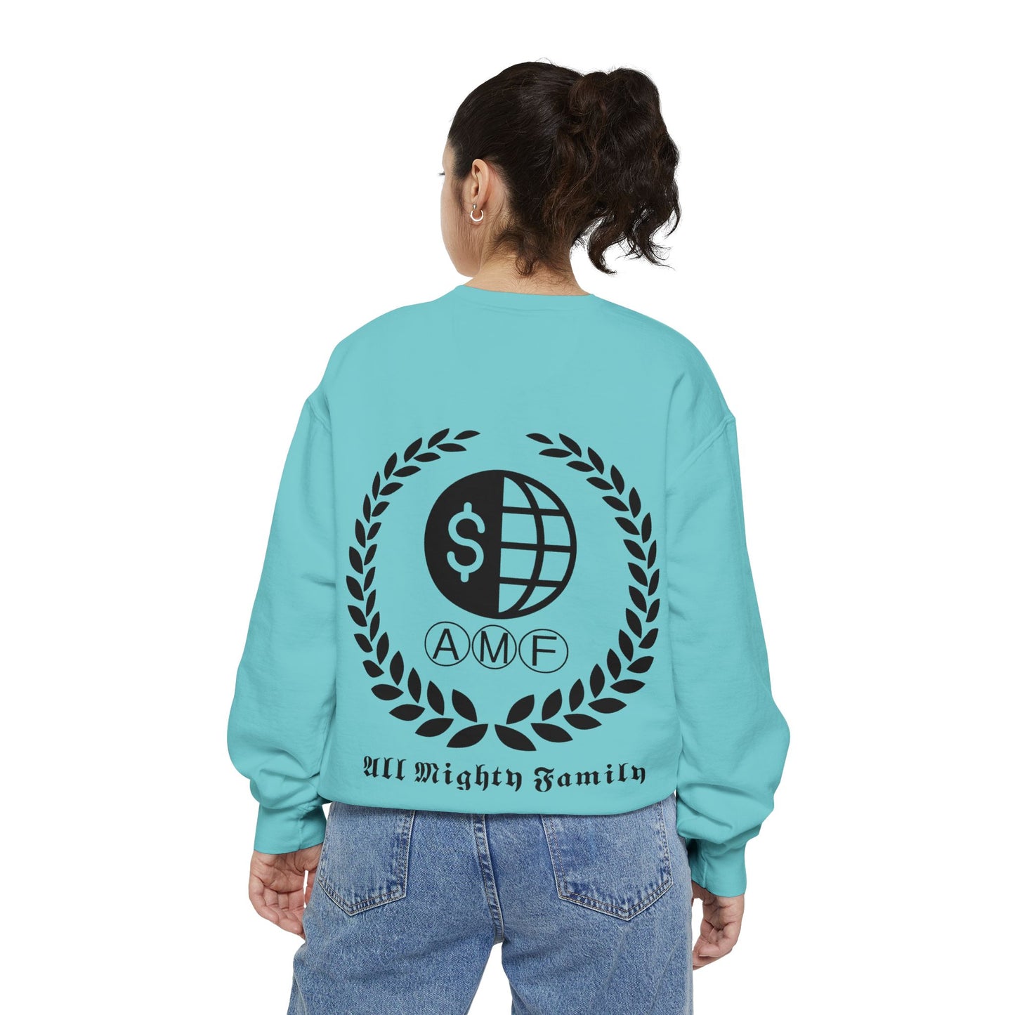 Skull Crest Sweatshirt — All Mighty Family Graphic Crewneck