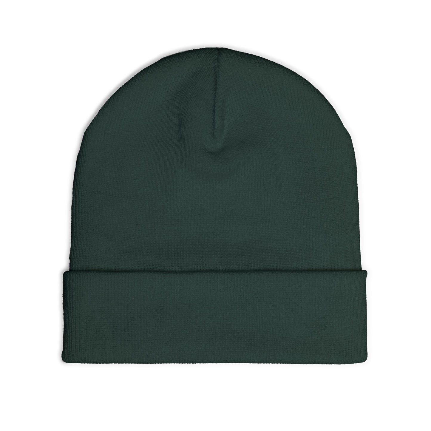 Embroidered Mystic Eye Knit Beanie — Purple & Gold Spiritual Winter Hat