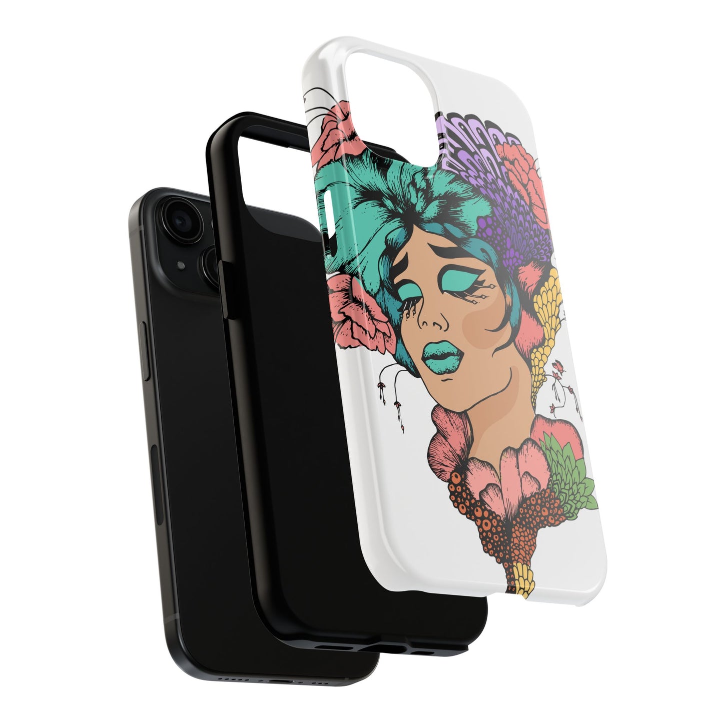 Colorful Artistic AMF Phone Cases - Unique Floral Phone Covers, Tough Cases for Women, Phone Accessories, Gifts for Her, Trendy Tech