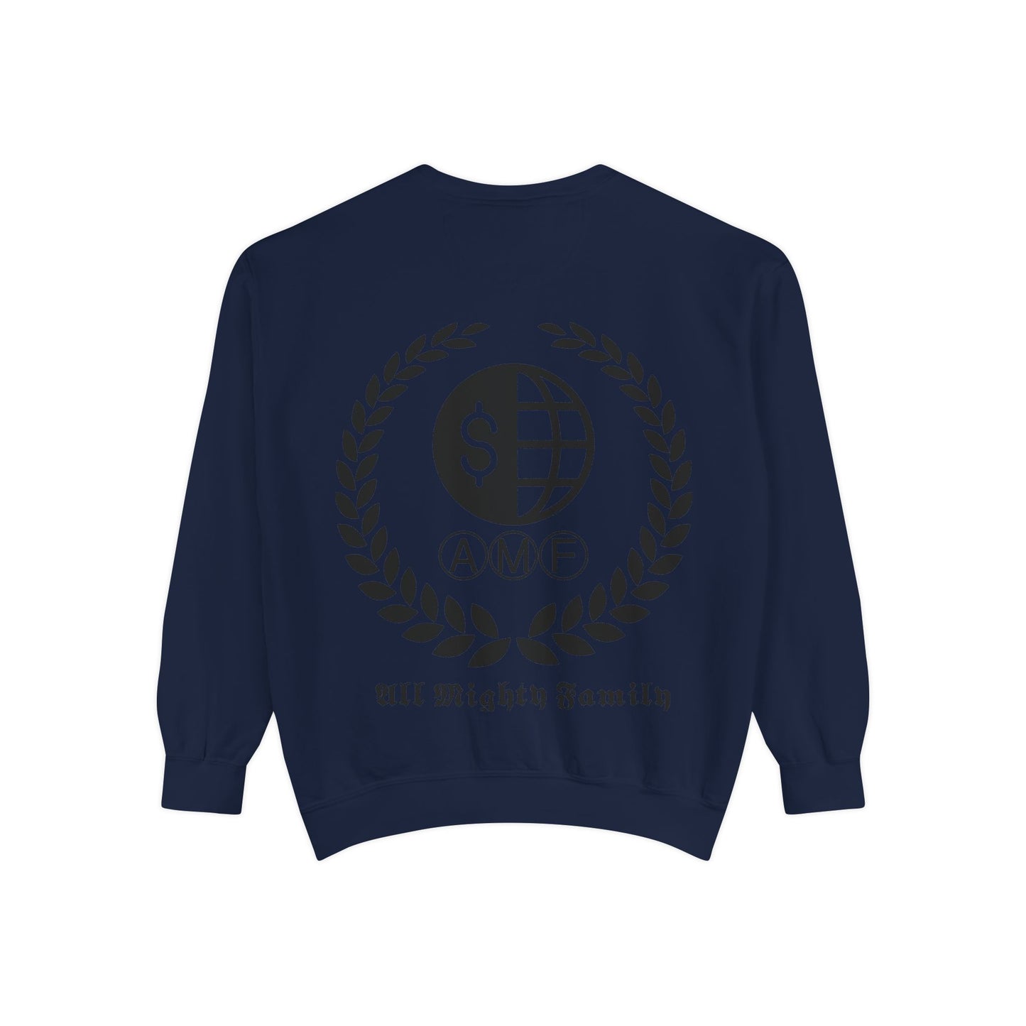 Skull Crest Sweatshirt — All Mighty Family Graphic Crewneck