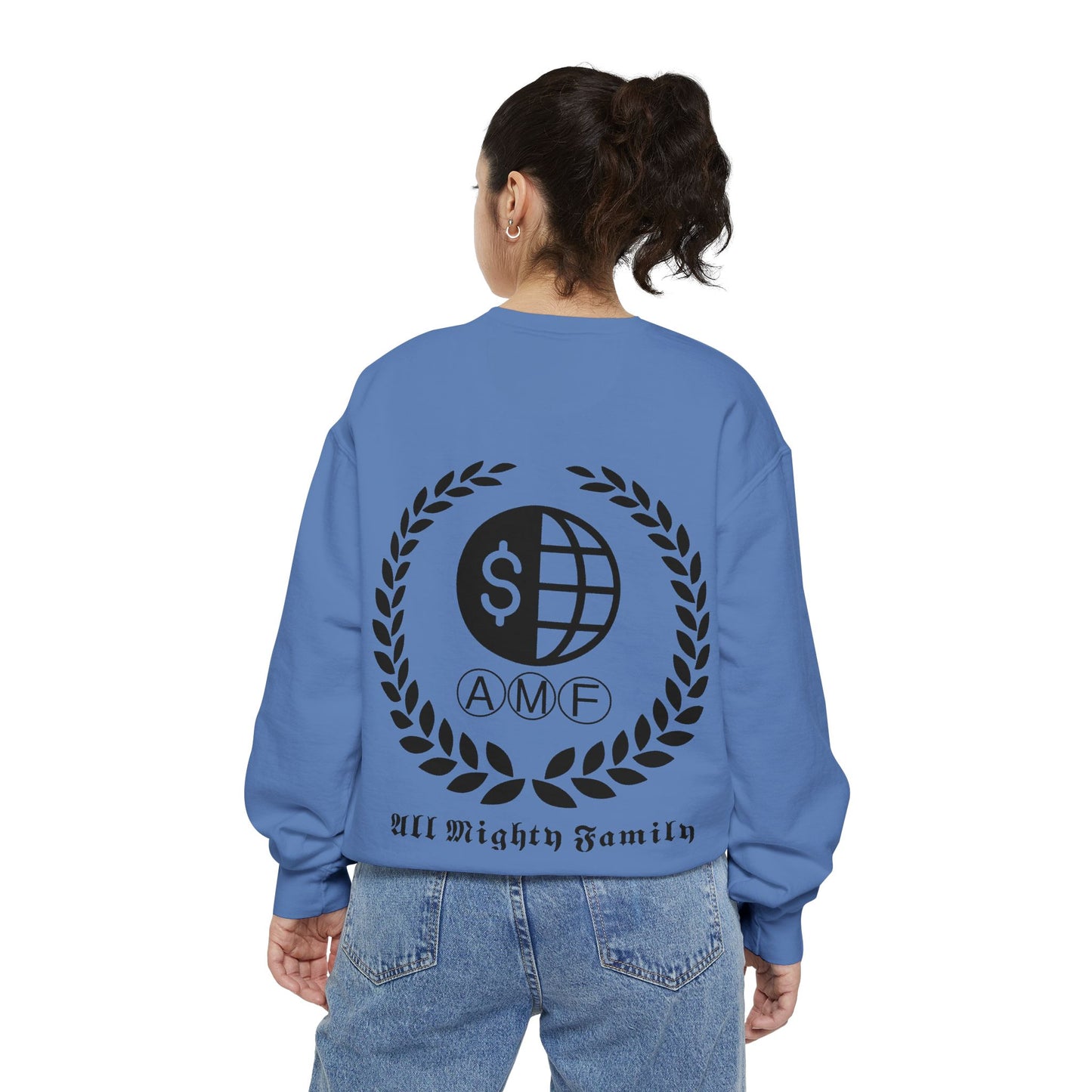 Skull Crest Sweatshirt — All Mighty Family Graphic Crewneck