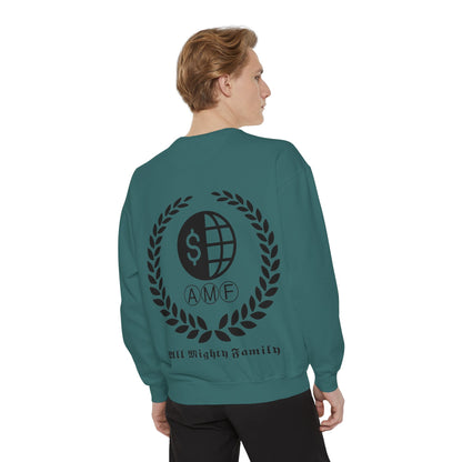 Skull Crest Sweatshirt — All Mighty Family Graphic Crewneck
