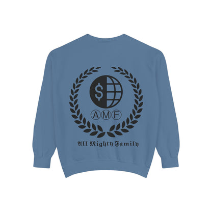 Skull Crest Sweatshirt — All Mighty Family Graphic Crewneck