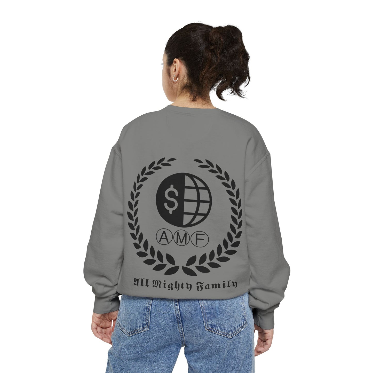 Skull Crest Sweatshirt — All Mighty Family Graphic Crewneck