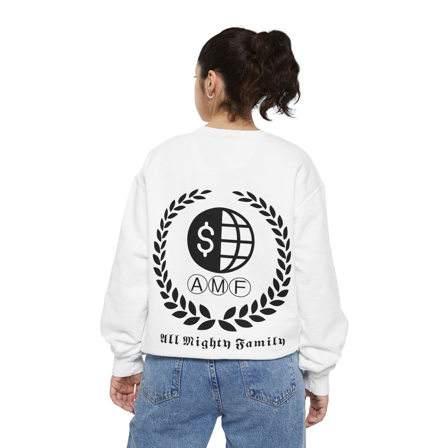 Skull Crest Sweatshirt — All Mighty Family Graphic Crewneck