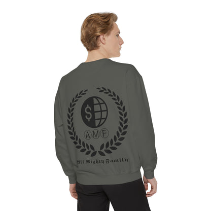 Skull Crest Sweatshirt — All Mighty Family Graphic Crewneck