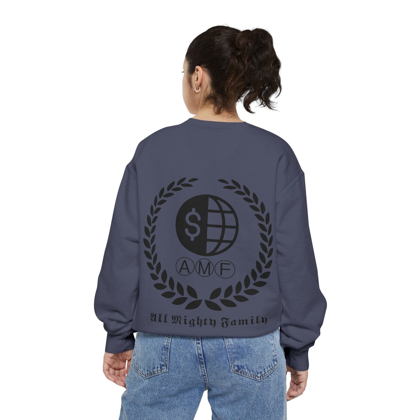 Skull Crest Sweatshirt — All Mighty Family Graphic Crewneck
