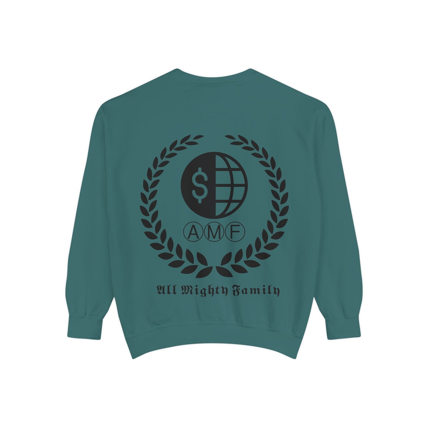 Skull Crest Sweatshirt — All Mighty Family Graphic Crewneck