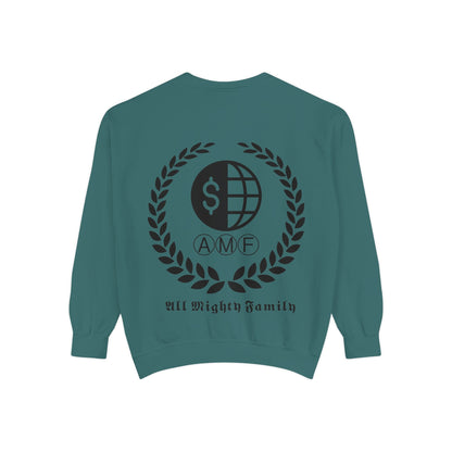 Skull Crest Sweatshirt — All Mighty Family Graphic Crewneck