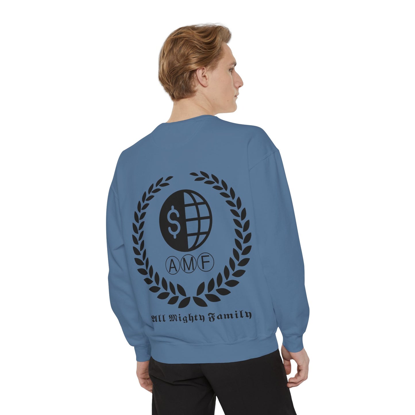 Skull Crest Sweatshirt — All Mighty Family Graphic Crewneck